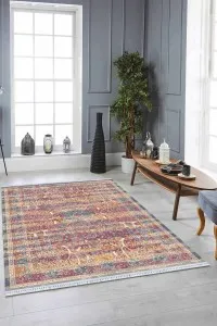 Çok Renkli Vintage Dokuma Pamuk Taban Kaymaz Kilim KLM176 Çok Renkli Vintage Dokuma Pamuk Taban Kaymaz Kilim KLM176