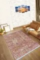 Otantik Kilim Halı Pembe Vintage Dokuma Pamuk Tabanlı Kaymaz Kilim KLM183
