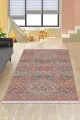 Oturma Odası Kilimleri Pembe Vintage Dokuma Pamuk Tabanlı Kaymaz Kilim KLM184
