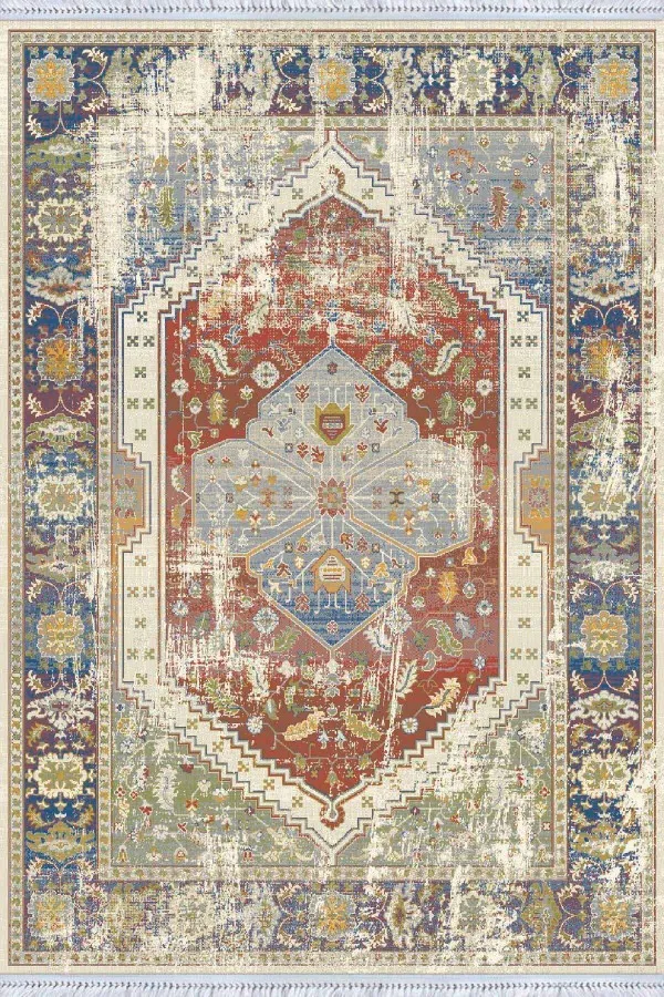 Yazlık Kilim Halı Taba Klasik Göbekli Dokuma Pamuk Taban Kaymaz Kilim KLM188
