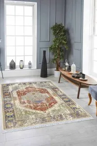 Taba Klasik Göbekli Dokuma Pamuk Taban Kaymaz Kilim KLM188 Taba Klasik Göbekli Dokuma Pamuk Taban Kaymaz Kilim KLM188