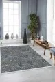 Antrasit Vintage Dokuma Pamuk Taban Kaymaz Kilim KLM197