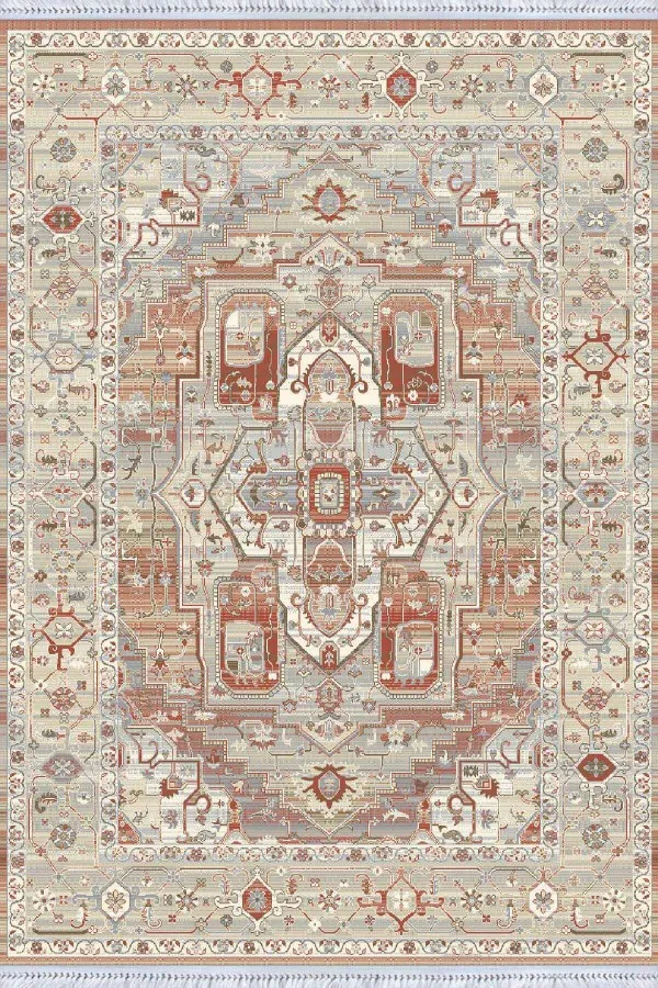 Yazlık Yolluk Kilimler Taba Klasik Göbekli Dokuma Pamuk Taban Kaymaz Kilim KLM204