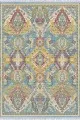Kilim Desenleri Mavi Vintage Dokuma Pamuk Tabanlı Kaymaz Kilim KLM210