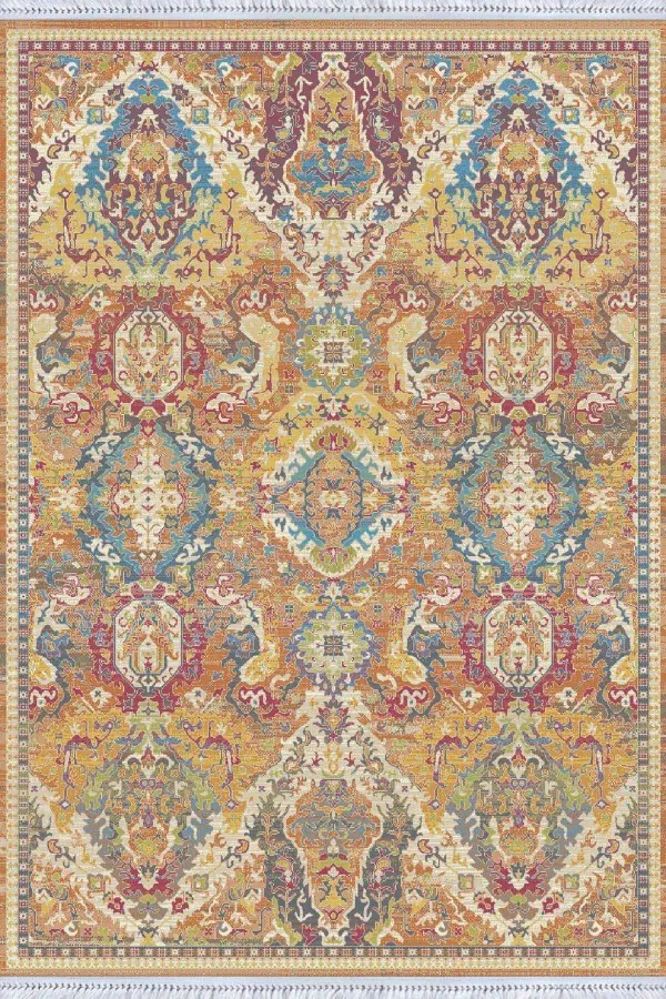 En Ucuz Kilim Fiyatları Çok Renkli Vintage Dokuma Pamuk Taban Kaymaz Kilim KLM211