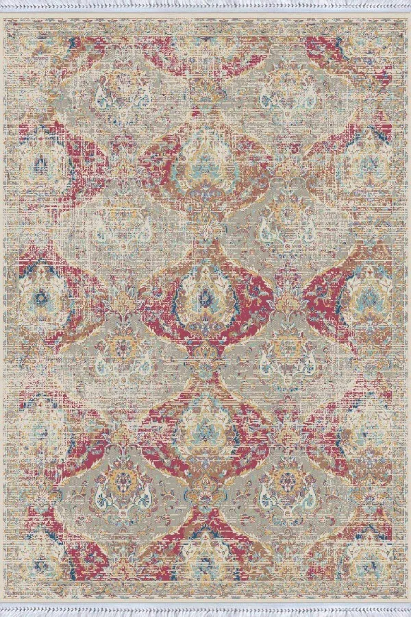 Outlet Kilim Pembe Vintage Dokuma Pamuk Tabanlı Kaymaz Kilim KLM217