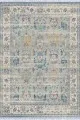 Makinede Yıkanabilir Kilim Halı Mavi Çerçeveli Dokuma Pamuk Taban Kaymaz Kilim KLM219