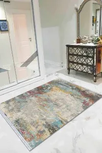 Çok Renkli Spor Dokuma Pamuk Taban Kaymaz Kilim KLM223 Çok Renkli Spor Dokuma Pamuk Taban Kaymaz Kilim KLM223