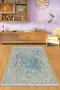Mavi Vintage Dokuma Pamuk Tabanlı Kaymaz Kilim KLM248