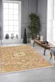 Salon Kilimleri Sarı Vintage Dokuma Pamuk Tabanlı Kaymaz Kilim KLM251