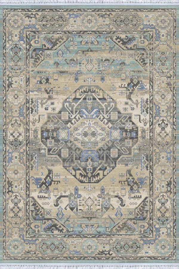 Mutfak Kilim Halı Eflatun Göbekli Dokuma Pamuk Taban Kaymaz Kilim KLM279