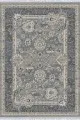 Balkon Kilim Gri Çerçeveli Dokuma Pamuk Tabanlı Kaymaz Kilim KLM286