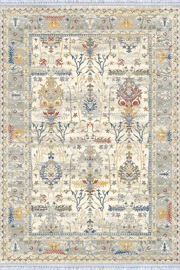 Karabağ Halısı Fiyatları Çok Renkli Çerçeveli Dokuma Pamuk Taban Kaymaz Kilim KLM293