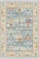 100 200 Kilim Mavi Çerçeveli Dokuma Pamuk Taban Kaymaz Kilim KLM294