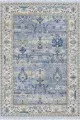 Eflatun Çerçeveli Dokuma Pamuk Taban Kaymaz Kilim KLM295