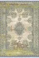 Saçlı Kilim Yeşil Klasik Göbekli Dokuma Pamuk Taban Kaymaz Kilim KLM299
