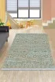 Turkuaz Vintage Dokuma Pamuk Taban Kaymaz Kilim KLM303