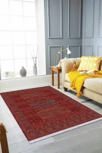 Bordo Yöresel Dokuma Pamuk Tabanlı Kaymaz Kilim KLM312 Bordo Yöresel Dokuma Pamuk Tabanlı Kaymaz Kilim KLM312