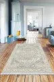 Balkon Kilimi Gri Klasik Göbekli Dokuma Pamuk Taban Kaymaz Kilim KLM320