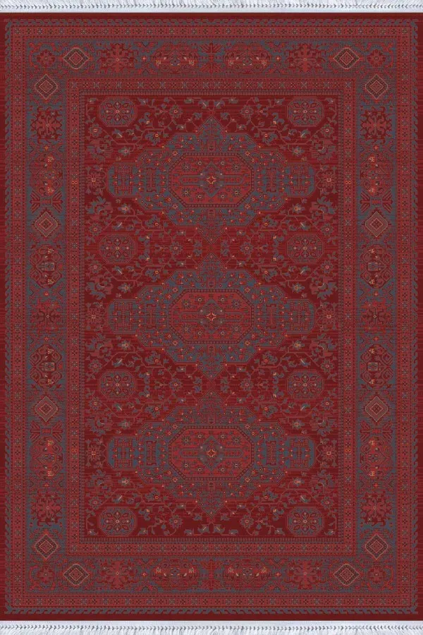 6 Metrekare Kilim Halı Bordo Yöresel Dokuma Pamuk Tabanlı Kaymaz Kilim KLM323