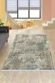 Kilim Desenli Mutfak Halıları Mavi Vintage Dokuma Pamuk Tabanlı Kaymaz Kilim KLM324
