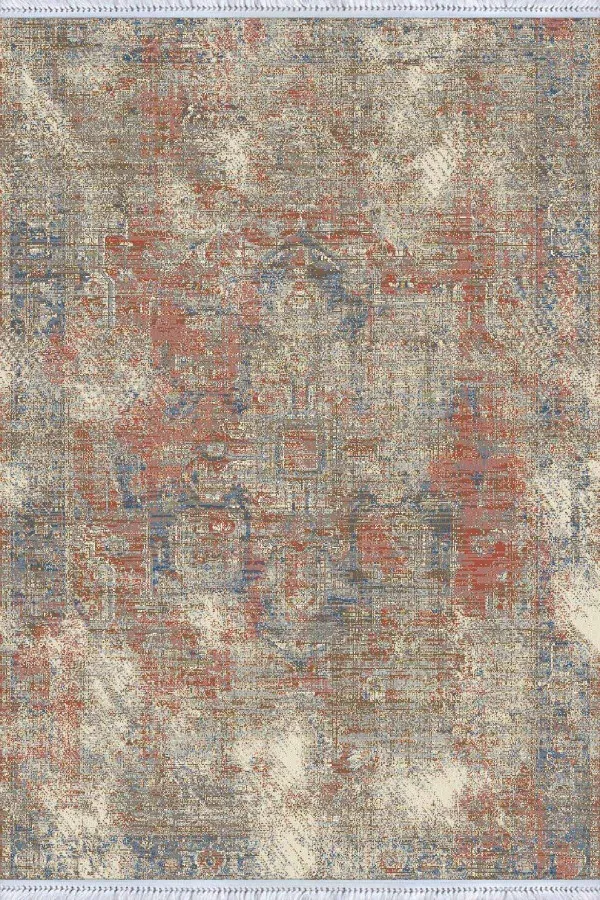 Karabağ Kilimleri Kiremit Vintage Dokuma Pamuk Taban Kaymaz Kilim KLM352