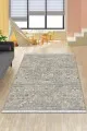 Gri Vintage Dokuma Pamuk Tabanlı Kaymaz Kilim KLM356