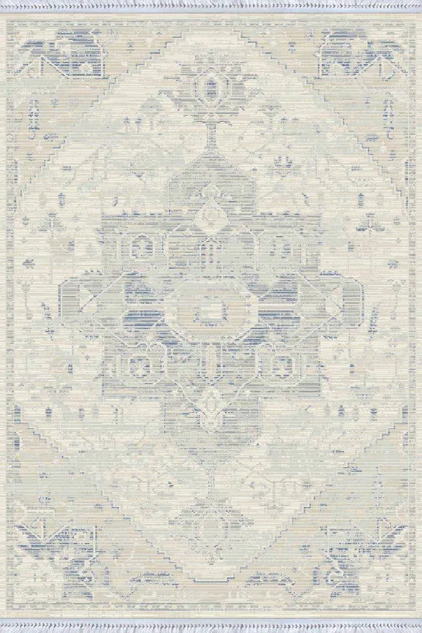 Balkon İçin Kilim Eflatun Vintage Dokuma Pamuk Taban Kaymaz Kilim KLM368
