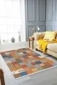 Yeni Nesil Kilim Turuncu Spor Dokuma Pamuk Tabanlı Kaymaz Kilim KLM374