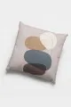 Bej Koltuk İçin Kırlent Bej Modern Desenli Çift Taraf 4'lü Set Kırlent Kılıfı 4KR005