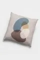 Bej Koltuk İçin Kırlent Bej Modern Desenli Çift Taraf 4'lü Set Kırlent Kılıfı 4KR005