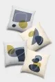 Kırlent Kılıfı Lacivert Lacivert Geometrik Çift Taraf 4'lü Set Kırlent Kılıfı 4KR014
