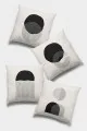 Füme Kırlent Füme Modern Çift Taraflı 4'lü Set Kırlent Kılıfı 4KR023