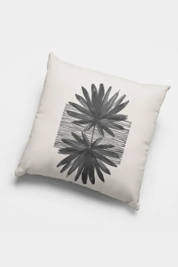 Füme Koltuğa Kırlent Füme Modern Çift Taraflı 4'lü Set Kırlent Kılıfı 4KR024
