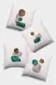 Zümrüt Yeşili Yastık Kılıfı Zümrüt Modern Çift Taraflı 4'lü Set Kırlent Kılıfı 4KR027