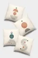 Krem Modern Çift Taraflı 4'lü Set Kırlent Kılıfı 4KR028