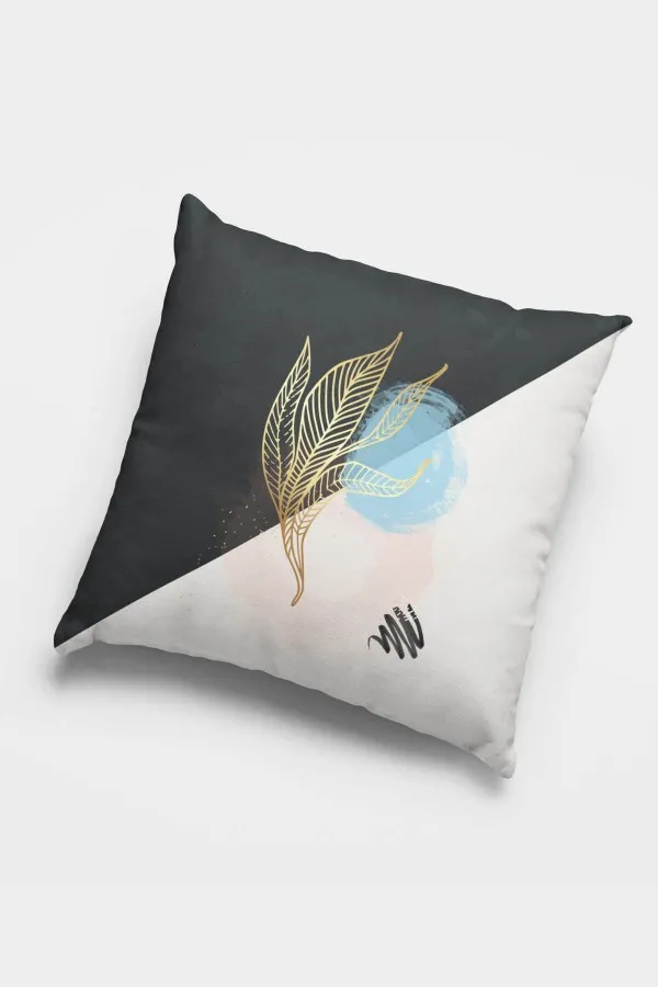Siyah Dekoratif Yastık Siyah Modern Çift Taraflı 4'lü Set Kırlent Kılıfı 4KR032