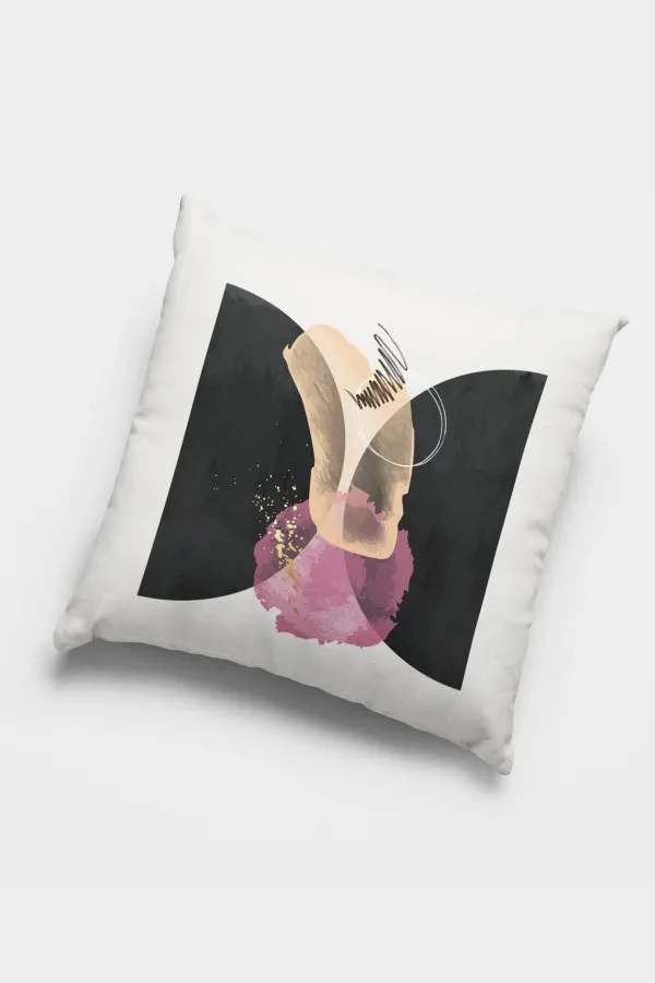 Pembe Kırlent Pembe Modern Çift Taraflı 4'lü Set Kırlent Kılıfı 4KR034