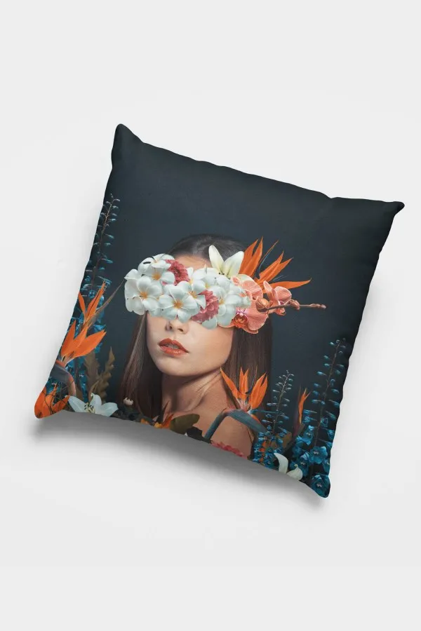 Lacivert Kırlent Kılıfı Lacivert Modern Çift Taraflı 4'lü Set Kırlent Kılıfı 4KR037