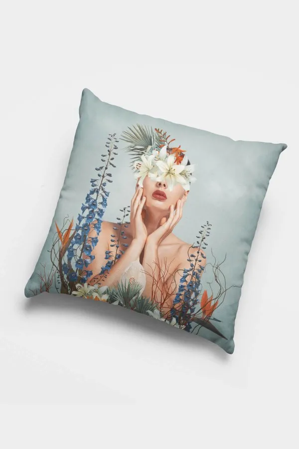 Lacivert Kırlent Kılıfı Lacivert Modern Çift Taraflı 4'lü Set Kırlent Kılıfı 4KR037