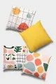 Kırlent Kılıfı Sarı Sarı Modern Çift Taraflı 4'lü Set Kırlent Kılıfı 4KR040