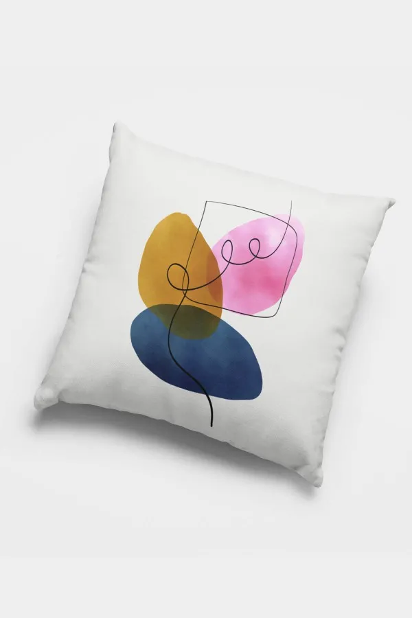 Fuşya Yastık Kılıfı Fuşya Modern Çift Taraflı 4'lü Set Kırlent Kılıfı 4KR055