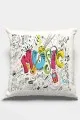 Renkli Kırlent Kılıfları Çok Renkli Pop Art Çift Taraflı Yastık Kırlent Kılıfı KRL030