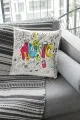 Renkli Kırlent Kılıfları Çok Renkli Pop Art Çift Taraflı Yastık Kırlent Kılıfı KRL030