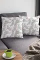 Yaprak Desenli Kırlent Kılıfı Yeşil Yaprak Desenli Çift Taraflı Kırlent Kılıfı KRL048