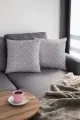 Çizgili Kırlent Kılıfı Gri Sade Çift Taraflı Yastık Kırlent Kılıfı KRL082