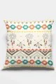 Kilim Desenli Kırlent Kılıfı Bej Etnik Desenli Çift Taraflı Yastık Kırlent Kılıfı KRL086