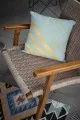 Turkuaz Çizgili Çift Taraflı Yastık Kırlent Kılıfı KRL1000
