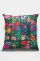 Retro Kırlent Kılıfı Çok Renkli Patchwork Çift Taraflı Kırlent Kılıfı KRL102