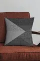 Geometrik Desenli Kırlent Kılıfı Füme Geometrik Desenli Çift Taraflı Kırlent Kılıfı KRL1123